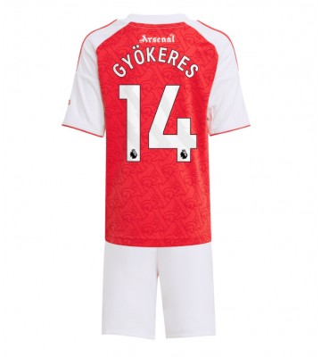Arsenal Viktor Gyokeres #14 Hjemmebanesæt Børn 2025-26 Kort ærmer (+ korte bukser)